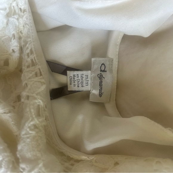 Dynamite Retro Medium Semi-Formal Lace White Dress - Picture 4 of 4